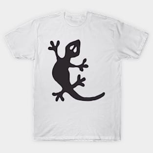 Simple Lizard Gecko Emblem Symbol T-Shirt